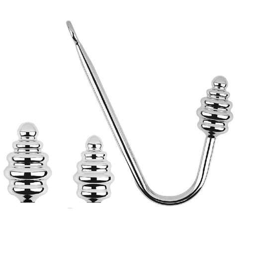 Anal Hooks GreatBenefit Set Screw-in Anal Hook Ribbed 8826 0915